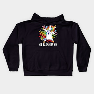 Es ekaliert Eh Dabbing Einhorn Unicorn Wein Süß Kids Hoodie